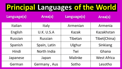 Principal languages of the World and info about their Areas.Principal languages of the World and info about their Areas.