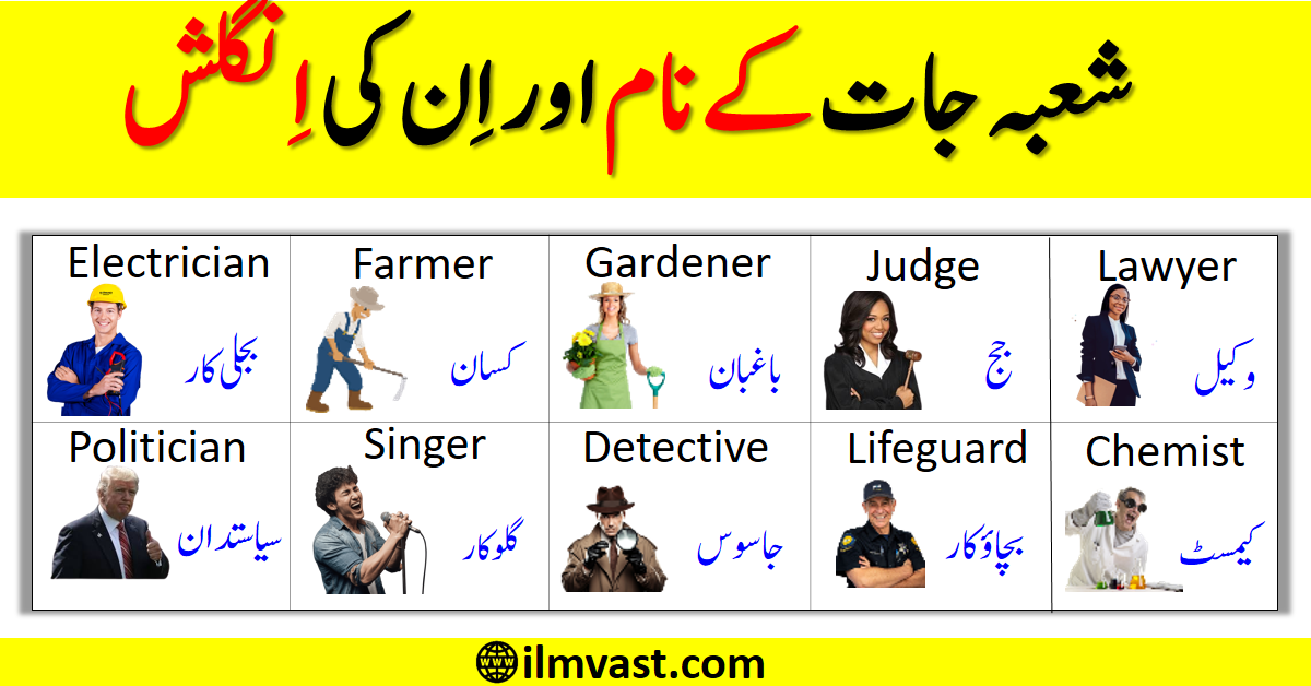 Occupation Names In English and Urdu with Pictures