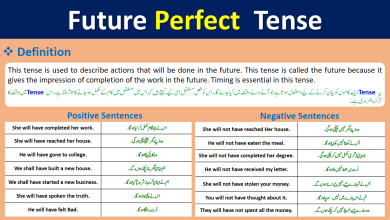 Future Perfect Tense Definition Examples In Urdu